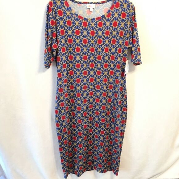 LULAROE Size L Julia Simply Comfortable Dress - Picture 1 of 8